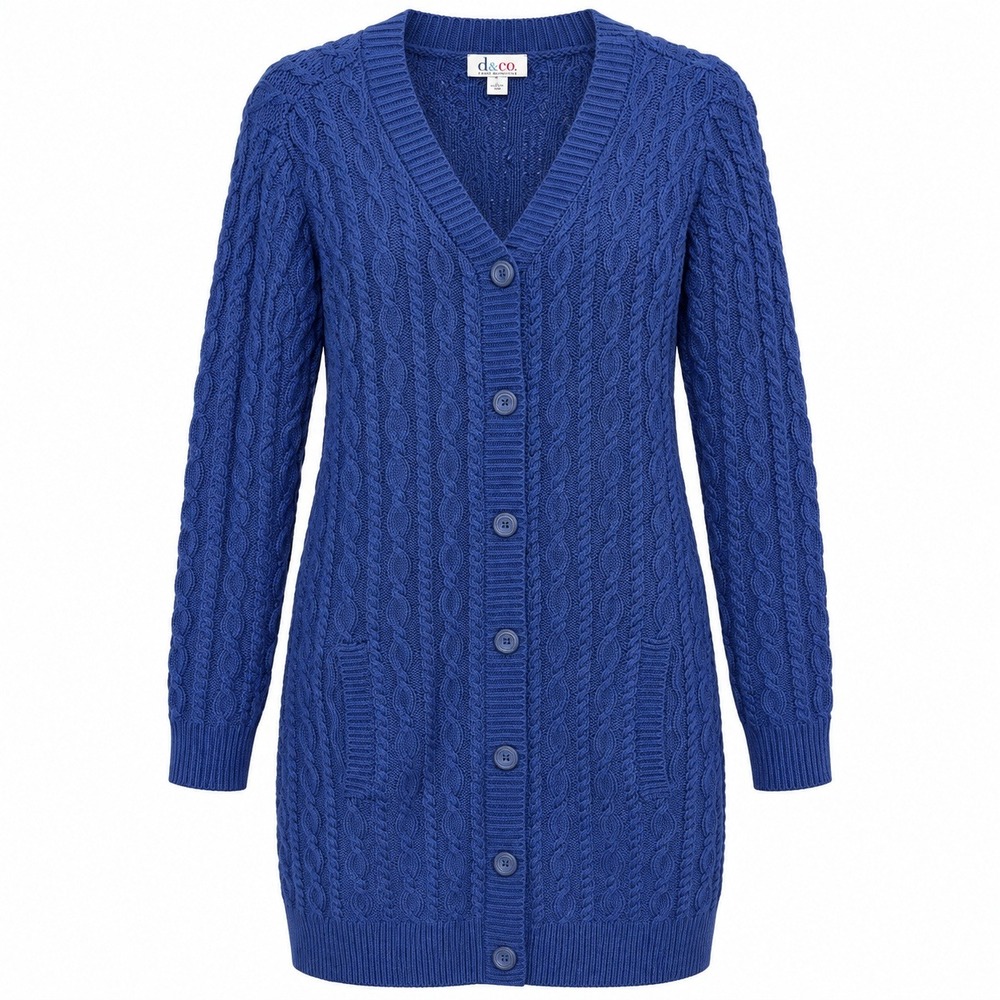 Old Money Preppy Fishermancore Cable Knit Cardigan Womens Size Large Cottagecore